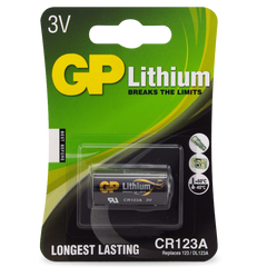 Powercell - GP 3.0V 1500mAh 2/3A Lithium Battery Card of 1 | CR123AC1