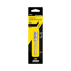 1/2in Cylindrical Carbide Burr - Aluminium Cut Carded