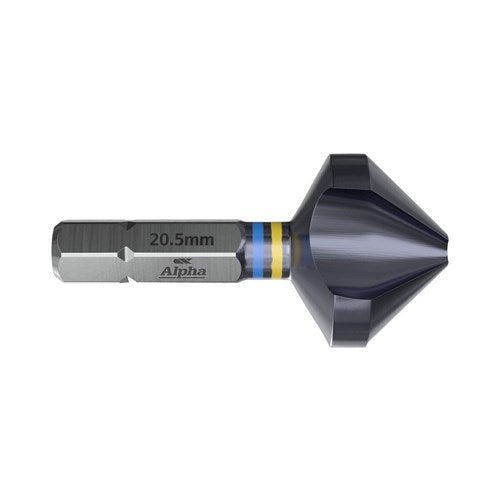 Alpha 3.5 - 20.5mm Onsite Plus Multi-Use 90 Degree Countersink - 3 Flute