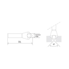 Countersink Cross Hole - 35mm
