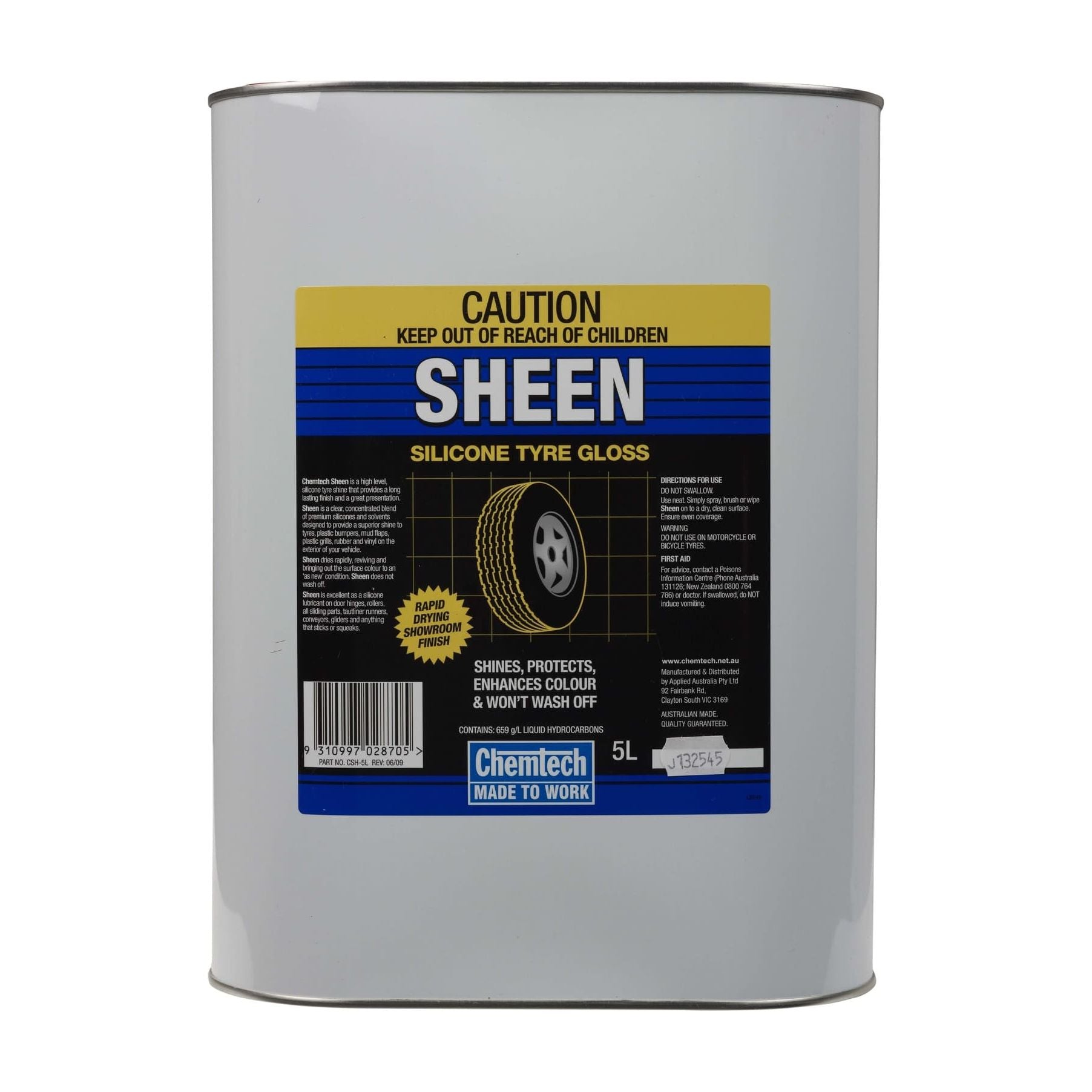 Chemtech - Sheen Tyre Shine 5l | CSH-5L