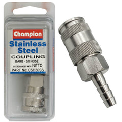 Champion - Hose Barb Coupling - 3/8" - 304/a2 | CSH30SS