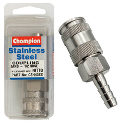 Champion - Hose Barb Coupling - 1/2" - 304/a2 | CSH40SS