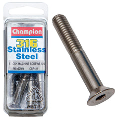 Champion - BOLT-CSK-HEX-STAINLESS STEEL-M8 x 50mm-316/A4 | CSP121