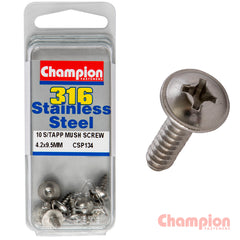 Champion - 4.2mm x 9.5mm Mushroom Head Self-Tapping Screws | CSP134