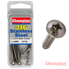 Champion - 4.2mm x 38mm Mushroom Head Self-Tapping Screws | CSP138