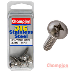 Champion - 4.8mm x 19mm Mushroom Head Self-Tapping Screws | CSP140