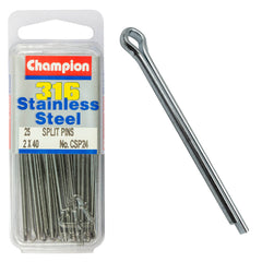 Champion - Split Pins Stainless Steel 2 x 40mm - 316/a4 | CSP24