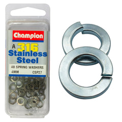 Champion - Spring Washers Stainless Steel 4mm - 316/a4 | CSP27