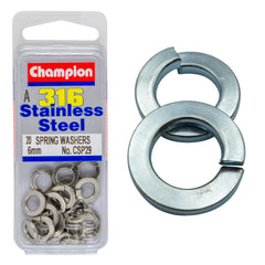 Champion - Spring Washers Stainless Steel 6mm - 316/a4 | CSP29