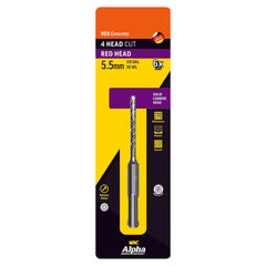 5.5 x 115mm Reo Head SDS Plus 4 Cutter Masonry Drill Carded