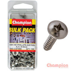 Champion - 4.2MM X 9.5MM STAINLESS MUSHROOM HEAD SELF-TAPPING SCREWS | CST404