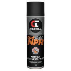 Chemtools - Matte Black Gal (Zinc) Paint, NPR (No Primer Req’d), 400g Aerosol | CT-MBKSG-400