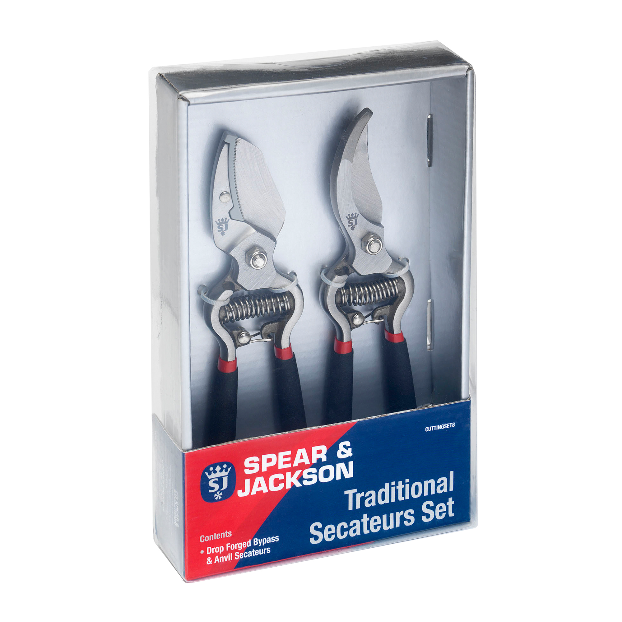 Spear & Jackson Gift Set, Traditional Forged Secateurs, Bypass & Anvil