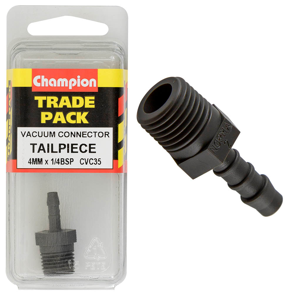 Champion - HOSE FITTING-TAILPIECE-4mm x 1/4" | CVC35