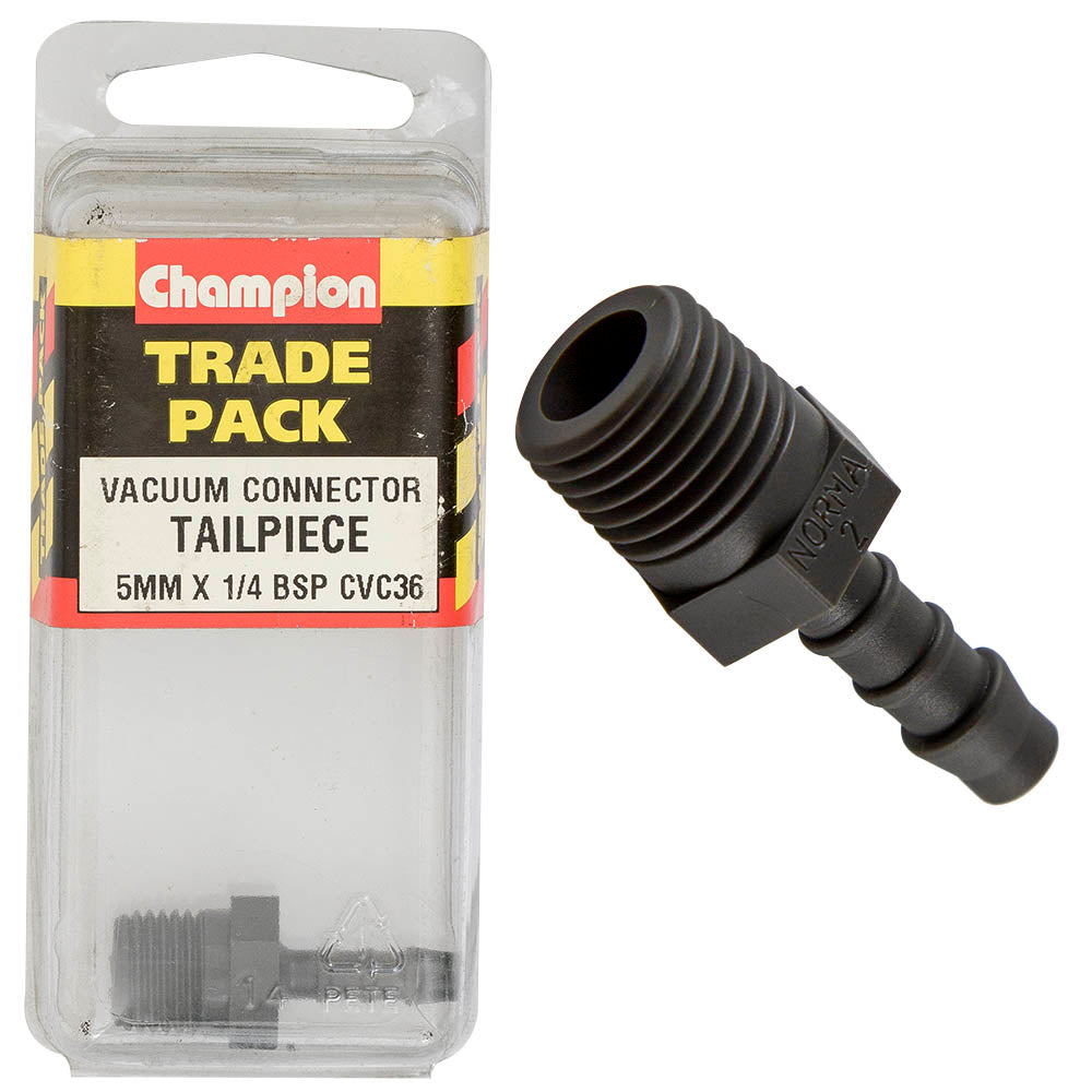 Champion - HOSE FITTING-TAILPIECE-5mm x 1/4" | CVC36