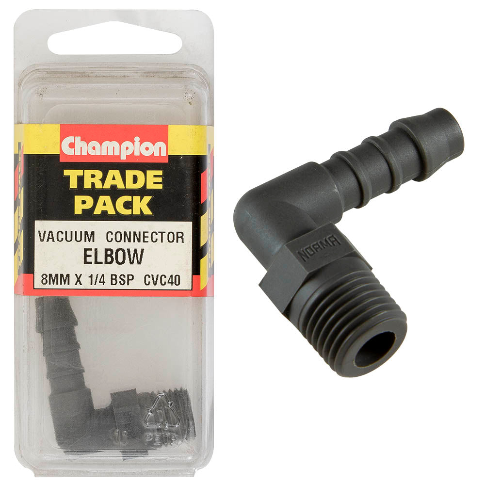 Champion - HOSE FITTING-90° ELBOW-8mm x 1/4"-BSP | CVC40