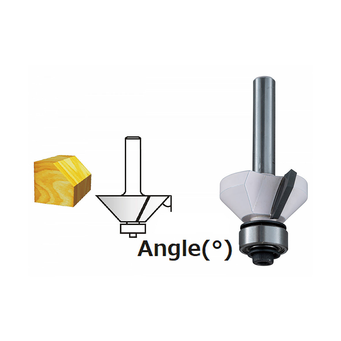 Makita Router / Trimmer 15°Chamfering Tct Bit / 51mm O/Len 18mm W/Len - 1/4" Shaft  | SKU  D-02509