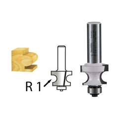 Makita Router / Trimmer 12.7mm Round Over Tct Bit / 57mm O/Len 19mm W/Len - 1/2" Shaft | SKU D-08012