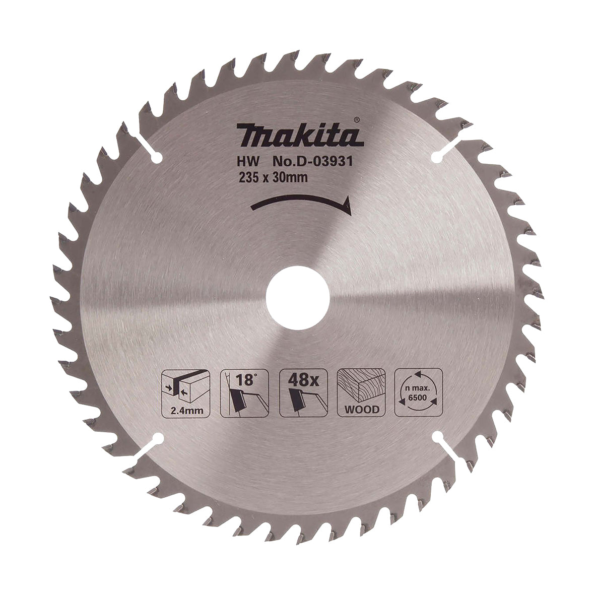 Makita - Standard TCT Saw Blade 235mm x 30/25mm x 48T | D-03931