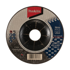 Makita Grinding & Cutting 115mm X 6mm X 22mm D/C Metal Grinding Disc A24R 20Pk | SKU D-18459-20