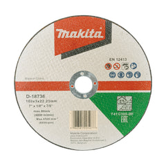 Makita Grinding & Cutting 180mm X 3mm X 22mm Masonry Cutting Disc C30S - 20Pk | SKU D-18736-20