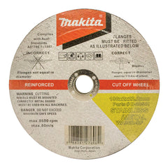 Makita Grinding & Cutting 180mm X 2mm X 22mm Standard Inox Cutting Disc W36R 10Pk | SKU D-20541-10