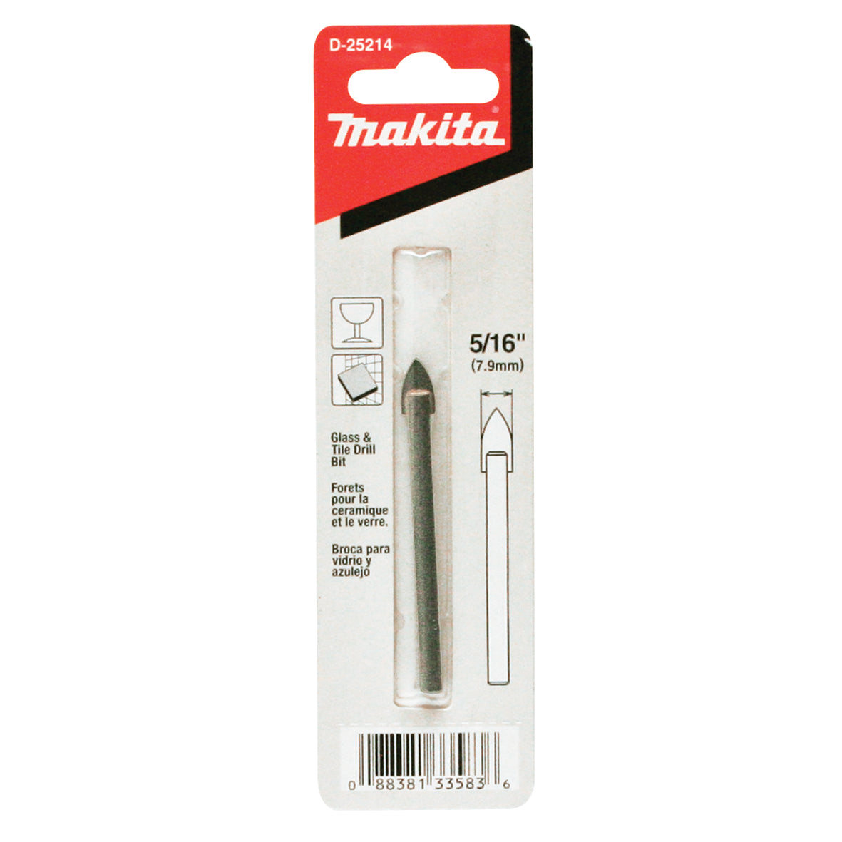 Makita Glass Tile Drill Bit  Reliable for Precision Drilling SKU D-25214