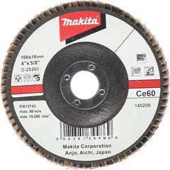 Makita - 100mm FLAP DISC 60# Grit - CERAMIC ALUMINA Oxide - AngleD | D-28260