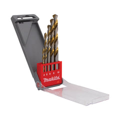Makita - Tin Coated Flute HSS Drill Bit Set mm - 5pc | D-30514