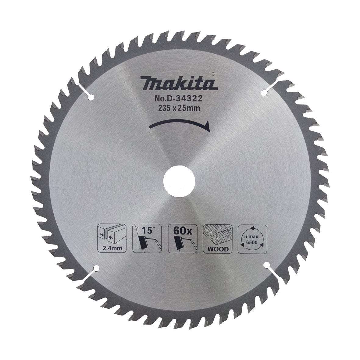 Makita - Standard TCT Saw Blade 235mm x 25mm x 60T | D-34322