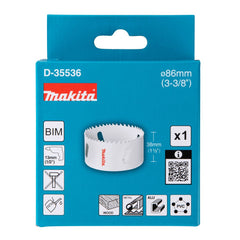 Makita - 92mm Standard Bi-Metal Hole Saw - 1Pc | D-17136