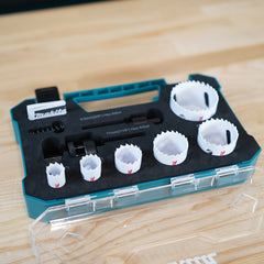 Makita - 9 Piece Standard Bi-Metal Plumber Hole Saw Set | D-47117