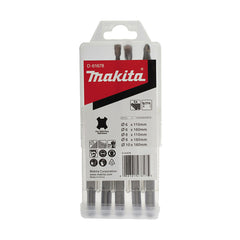 Makita Sds-Plus Drilling Standard Sds-Plus Drill Bit Assort Set - 5pc - 6 X 110, 6 X 160, 8 X 110, 8 X 160, 10 X 160 | SKU D-61678