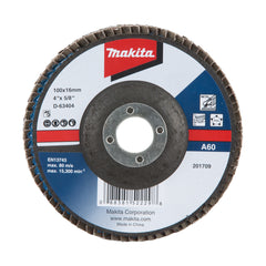 Makita Grinding & Cutting 100mm Economy Flap Disc 60# Aluminium Oxide | SKU D-63404