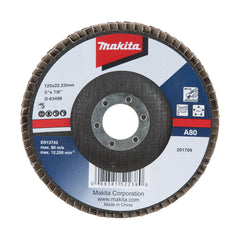 Makita Grinding & Cutting 125mm Economy Flap Disc 80# Aluminium Oxide | SKU D-63498