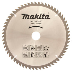 Makita Accessories - Multi Cut TCT Saw Blade 235mm x 30 x 60T | D-63557