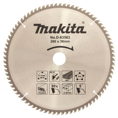 Makita Accessories - Multi Cut TCT Saw Blade 260mm x 30 x 80T | D-63563