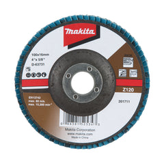 Makita Grinding & Cutting 100mm Economy Flap Disc 120# Zirconia - Angled | SKU D-63731