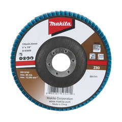 Makita Grinding & Cutting 125mm Economy Flap Disc 80# Zirconia - Angled | SKU D-63806