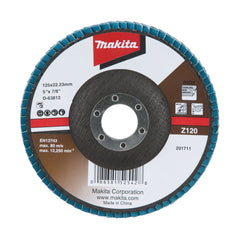 Makita Grinding & Cutting 125mm Economy Flap Disc 120# Zirconia - Angled | SKU D-63812