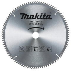 Makita - Economy TCT Saw Blade 260mm x 25.4mm X 100T - MITRE Saw | D-65442