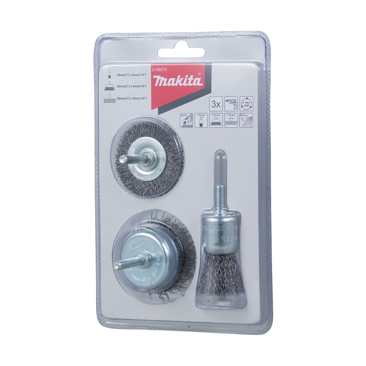 Makita Wire Brush Set  Tough Cleaning Power SKU D-66070