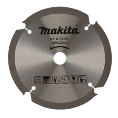 Makita Accessories - Economy Pcd Fibre Cement Saw Blade 165mm x 20mm x 4T | D-72104