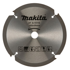 Makita Accessories - Economy Pcd Fibre Cement Saw Blade 185mm x 20mm x 4T | D-72110