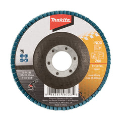 Makita - 115mm Economy FLAP DISC 60# - ZIRCONIA - Flat | D-74192