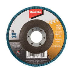 Makita - 115mm Economy FLAP DISC 120# - ZIRCONIA - Flat | D-74217