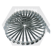 Brighton Best - 1000  8G x 50 MM COARSE,T-17, #2, WHITE - COLLATED DECK SCREWS GALV - CDSG850001W | D06010
