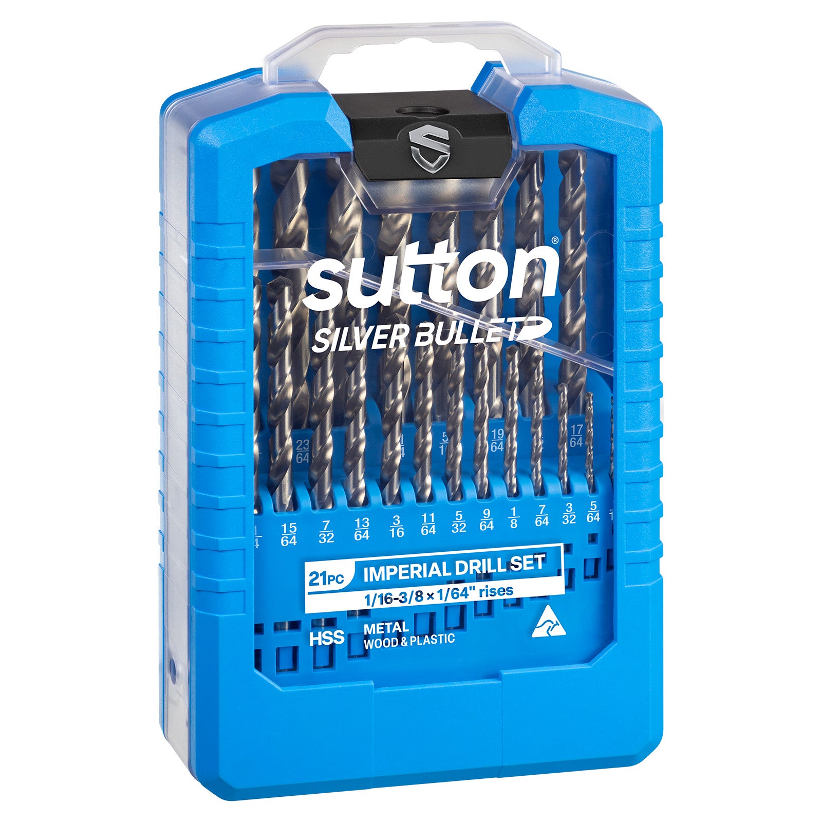 Sutton - Drill D101 S2 Jobber HSS Silv Bullet Set 1/16-3/8In 21Pc | D101S2