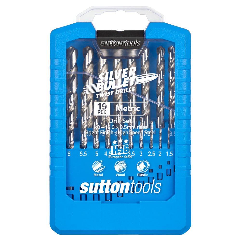 Sutton - Drill D101 Sm2 Jobber HSS Silv Bullet Set 1-10mm 19Pc | D101SM2